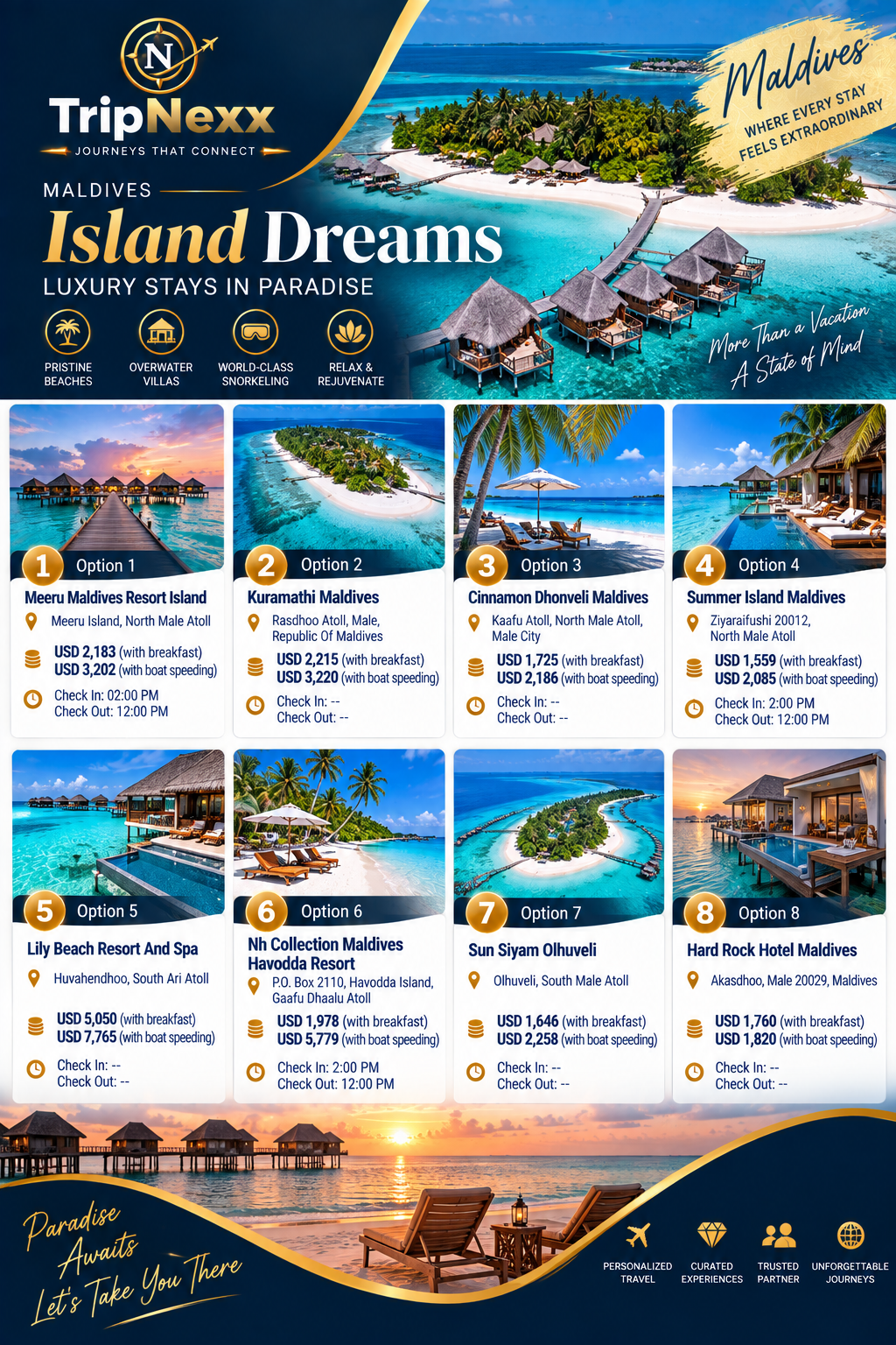 Travel Experiences 14 TripNexx Maldives resort collection opening special