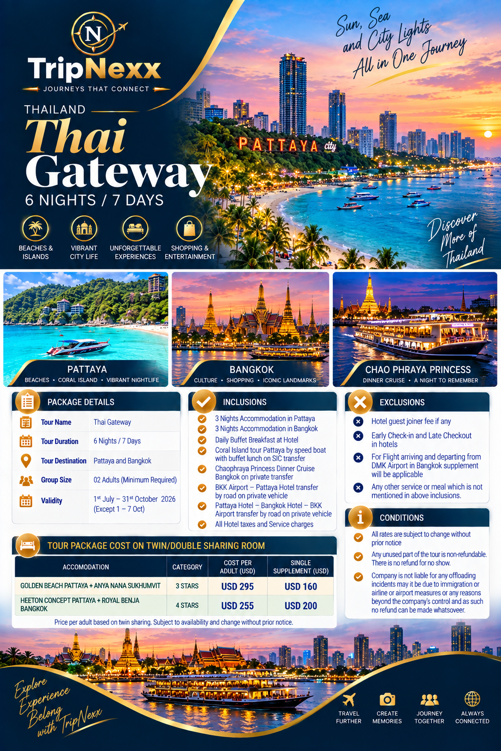 Travel Experiences 9 TripNexx Thai Gateway Pattaya and Bangkok opening special